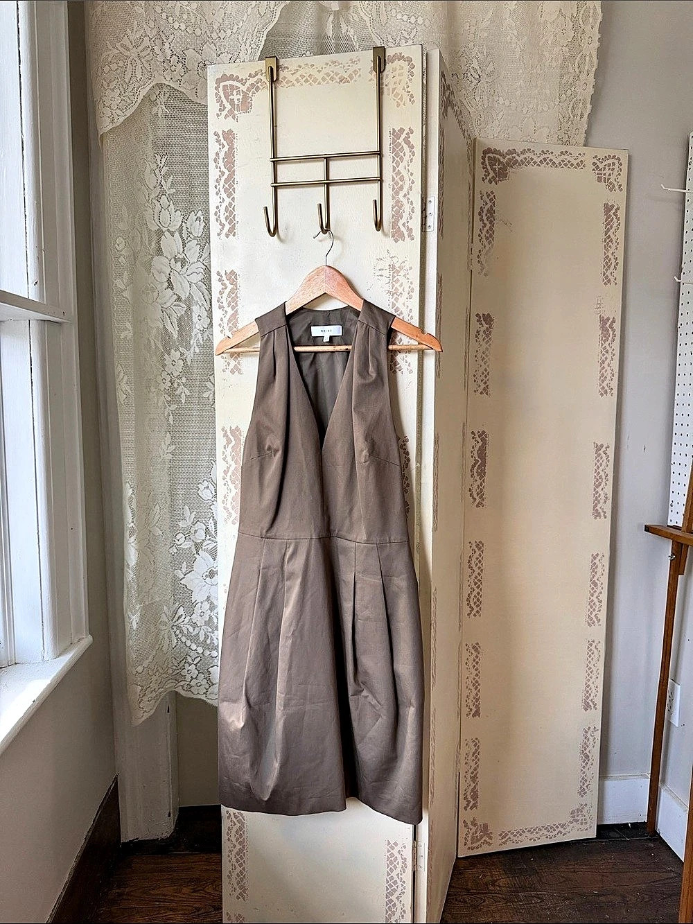 Reiss Sleeveless Dress in Brown UK 12 Like New